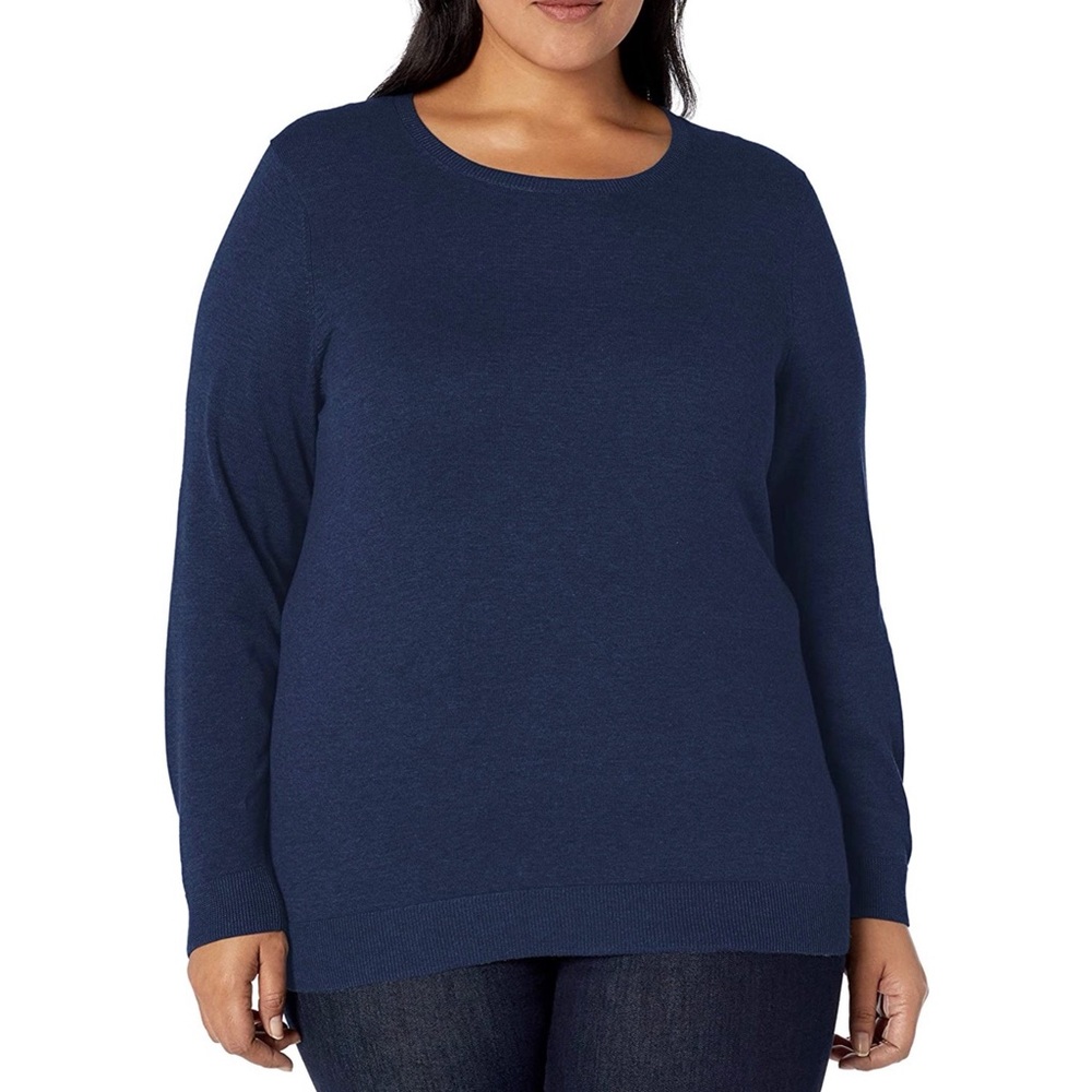 Amazon Essentials Navy Long-Sleeve Lightweight Crewneck Sweater Size 5x